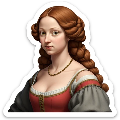 realistic portrait of a girl sticker