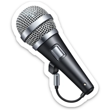 microphone with rhinestones  sticker
