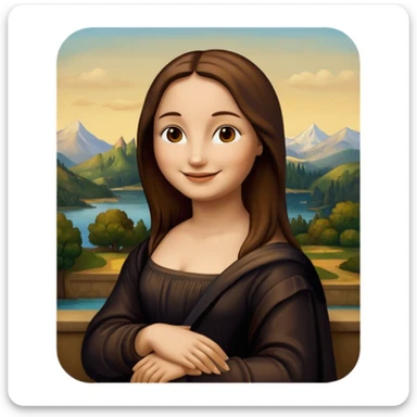 monalisa painting sticker