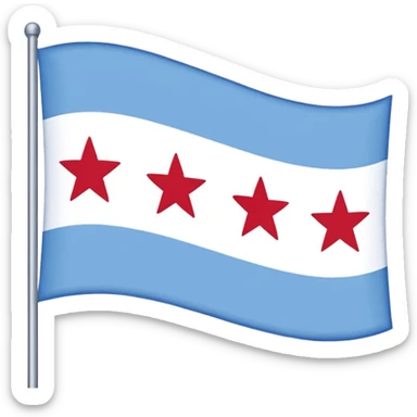 Chicago flag sticker