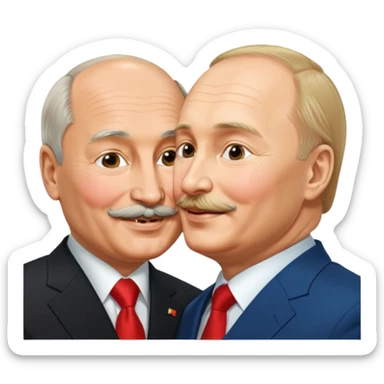 lukashenko and putin kiss sticker