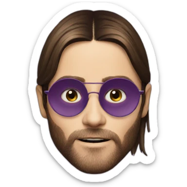 Jared Leto with face like eggplant sticker
