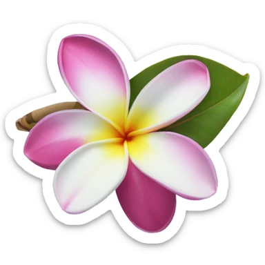 frangipani flower sticker