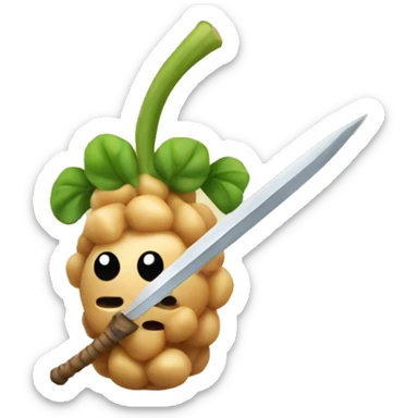 Chickpea with a sword sticker