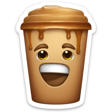 Caramel late coffee sticker