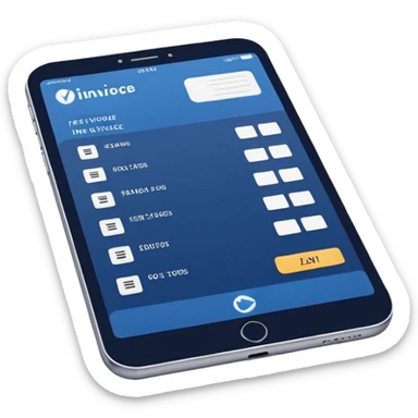 fast invoice generator navy color sticker