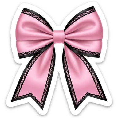 pink gothic bow sticker