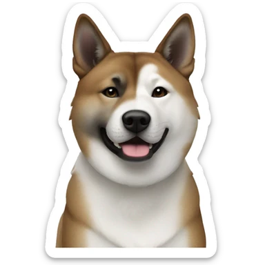 Brindle no white Akita Inu skinny with no white sticker