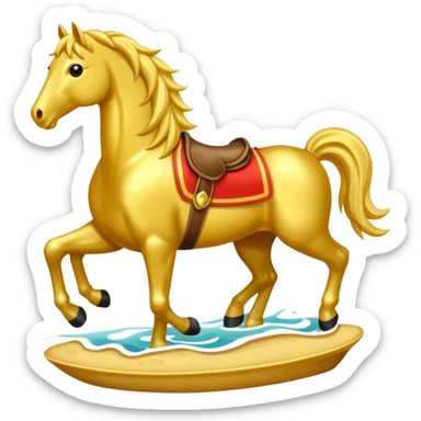Golden horse shore sticker