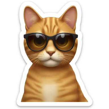 Cat with sunglasses sticker