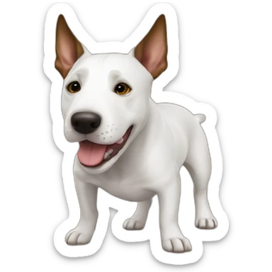 Dog bullterrier sunglades sticker