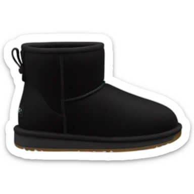 All Black mini ugg boots sticker