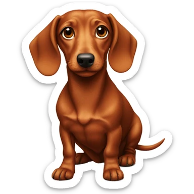 The red-haired dachshund sticker