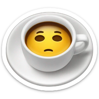 Un café avec une petite bulle de conversation pour représenter la discussion autour d'une pause café. sticker