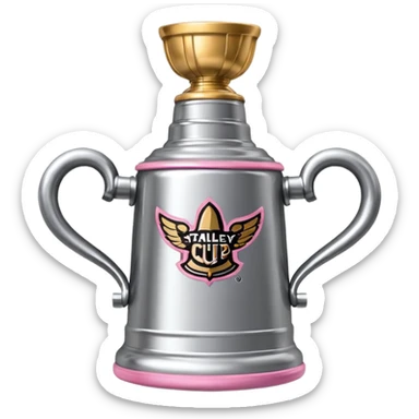 Hellrosa Stanley Cup mit pinkem Anhänger sticker