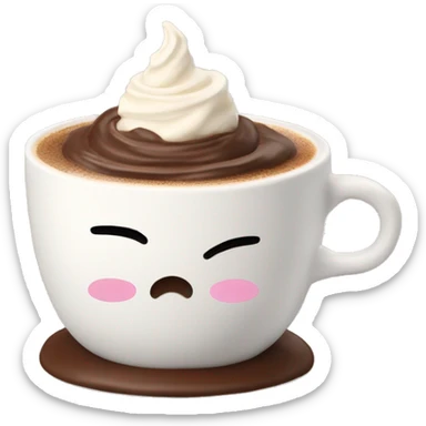 Chocolate caliente con espuma  sticker