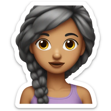 girl klitten with long pretty eyelashes sticker