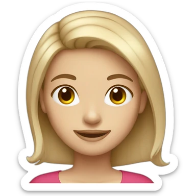 venezuelan girl pale skin brown hair big smile sticker