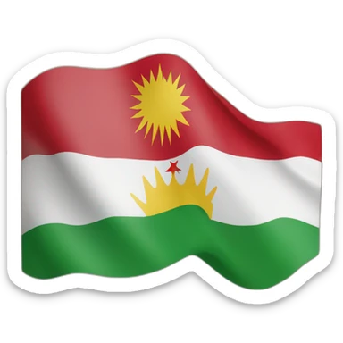 Kurdistan iraq flag principal sticker
