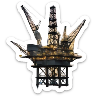 Oil rig  sticker