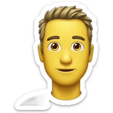 emoji tête jaune sticker