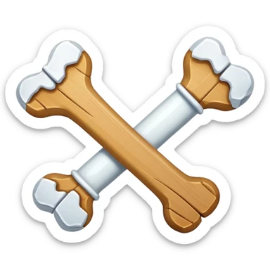 dog bone broken sticker