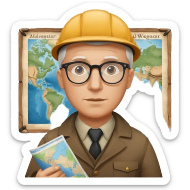 the geologist alfred wegener sticker
