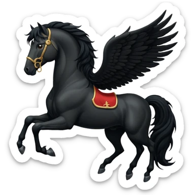 black flying horse Let him look up sticker