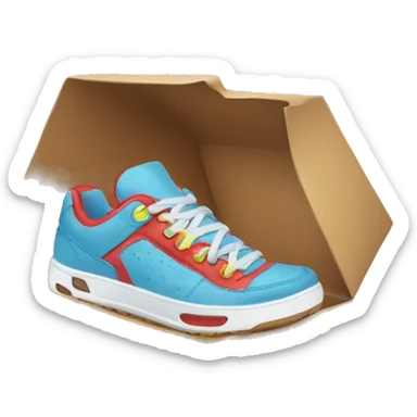 sneaker box with smile sticker