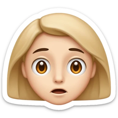 Shrugging emoji face sticker