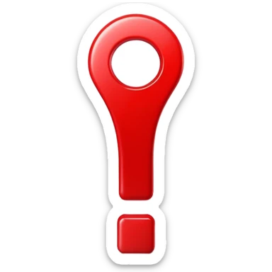 red exclamation mark sticker