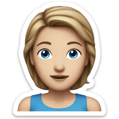 white-woman-slight-wrinkles-short-brown-hair-blue-eyes sticker