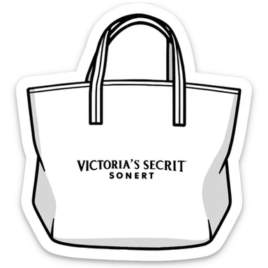 Victoria's Secret tote bag with logo in pink color sticker