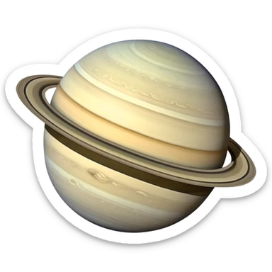 planet saturn with rings sticker