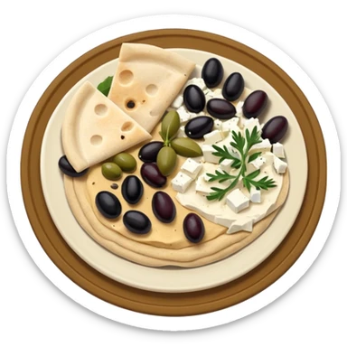 A mediterranean plate. sticker