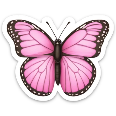 Pink monarch butterfly ￼ sticker