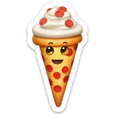 pizza icecream cone sticker