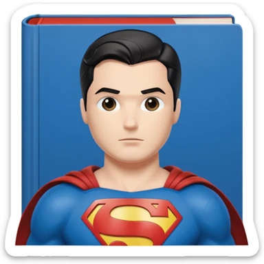 A book with Superman comics sticker