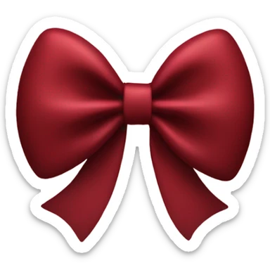 Dark red iPhone bow sticker