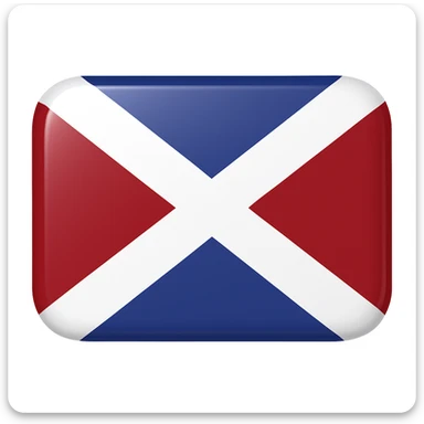 Convert this flag image into an emoji-style flag, keeping the original colors and design, with a glossy, rounded emoji look sticker