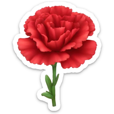 red Carnation flower sticker