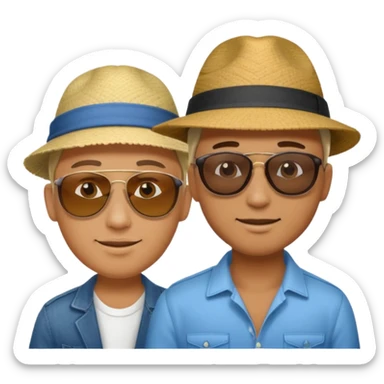 man helping another sticker