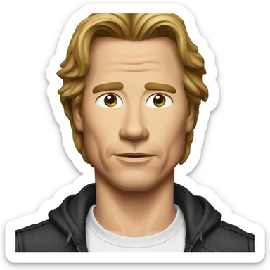 val-kilmer cartoon wearing tee sticker