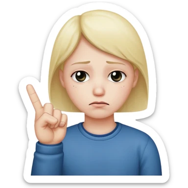 Sad face that’s doing the middle finger sticker