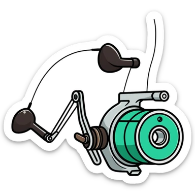 Fishing reel love sticker