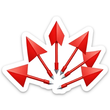 Six arrows it is stmbol of CHP that political party of turkey sticker