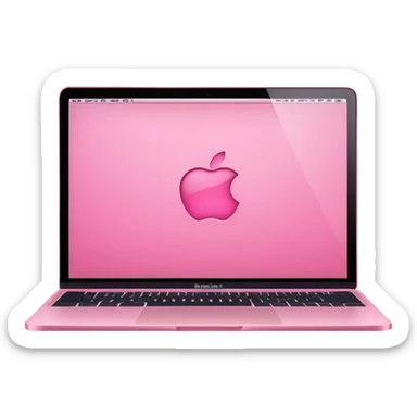 Create me a pink mabook desktop screen sticker