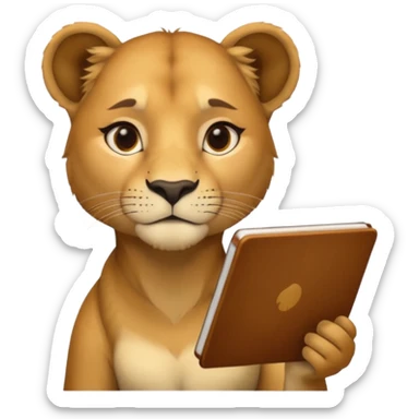 lioness teaching sticker