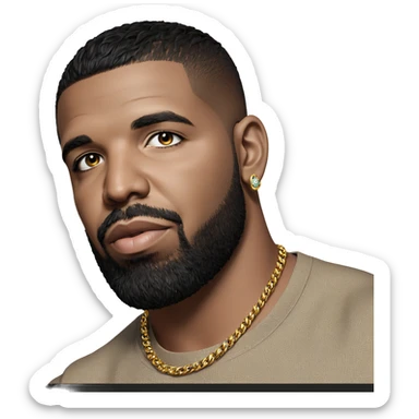 dark-skinned male portrait jewelry sticker