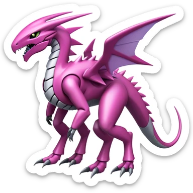  Cool Edgy Shiny Ethereal Legendary Digimon-Genesect-Palkia-hybrid full body sticker
